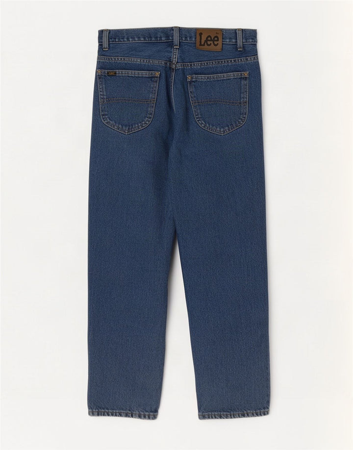 Lee Herren Straight Jeans W32 L30 Blaue Baumwolle