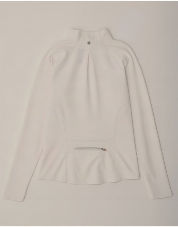 Nike Damen-Oberteil mit Reißverschluss, langärmlig, UK 8/10, Größe S, Weiß