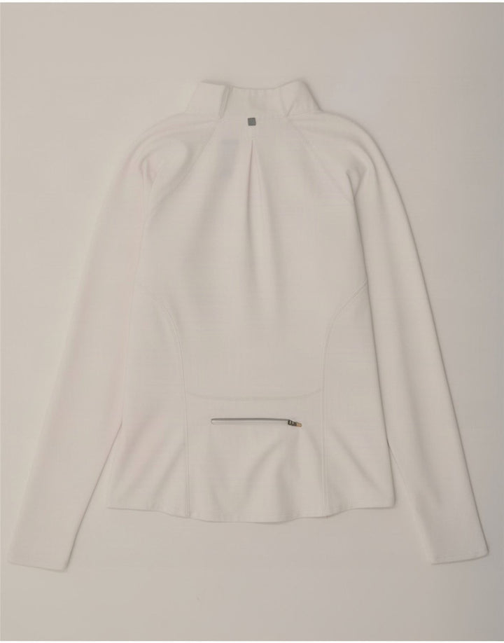 Nike Damen-Oberteil mit Reißverschluss, langärmlig, UK 8/10, Größe S, Weiß