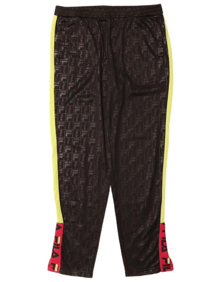 Fila Damen-Trainingshose mit Grafik, UK 14, Mittelschwarz, Farbblock