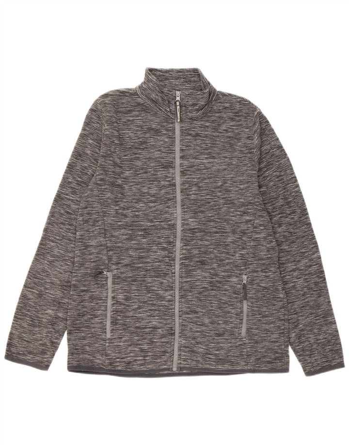 Mountain Warehouse Fleecejacke für Damen, UK 16, Größe L, grau geflecktes Polyester
