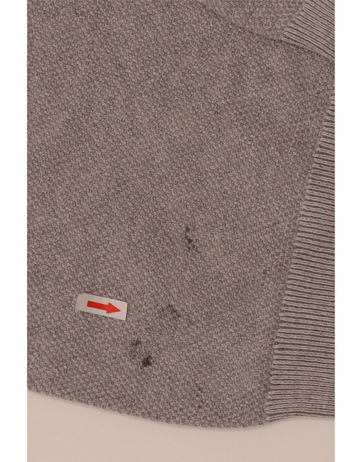 Marks & Spencer Herren-Pullover mit Rundhalsausschnitt, Größe S, graue Baumwolle