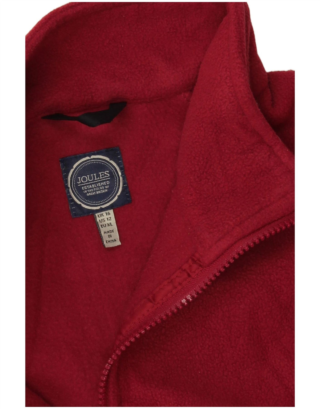 Joules Damen-Oversize-Liner-Fleecejacke UK 16 Large Pink Polyester
