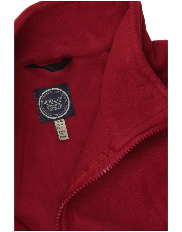 Joules Damen-Oversize-Liner-Fleecejacke UK 16 Large Pink Polyester