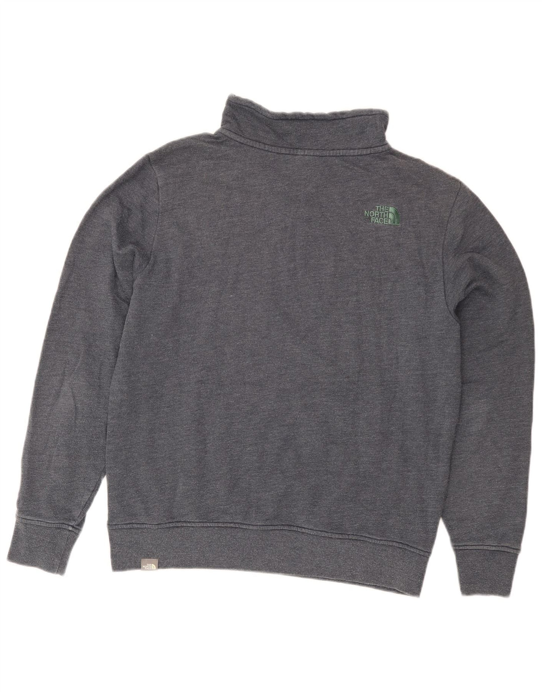 The North Face Herren-Sweatshirt mit Reißverschluss am Hals, mittelgraue Baumwolle