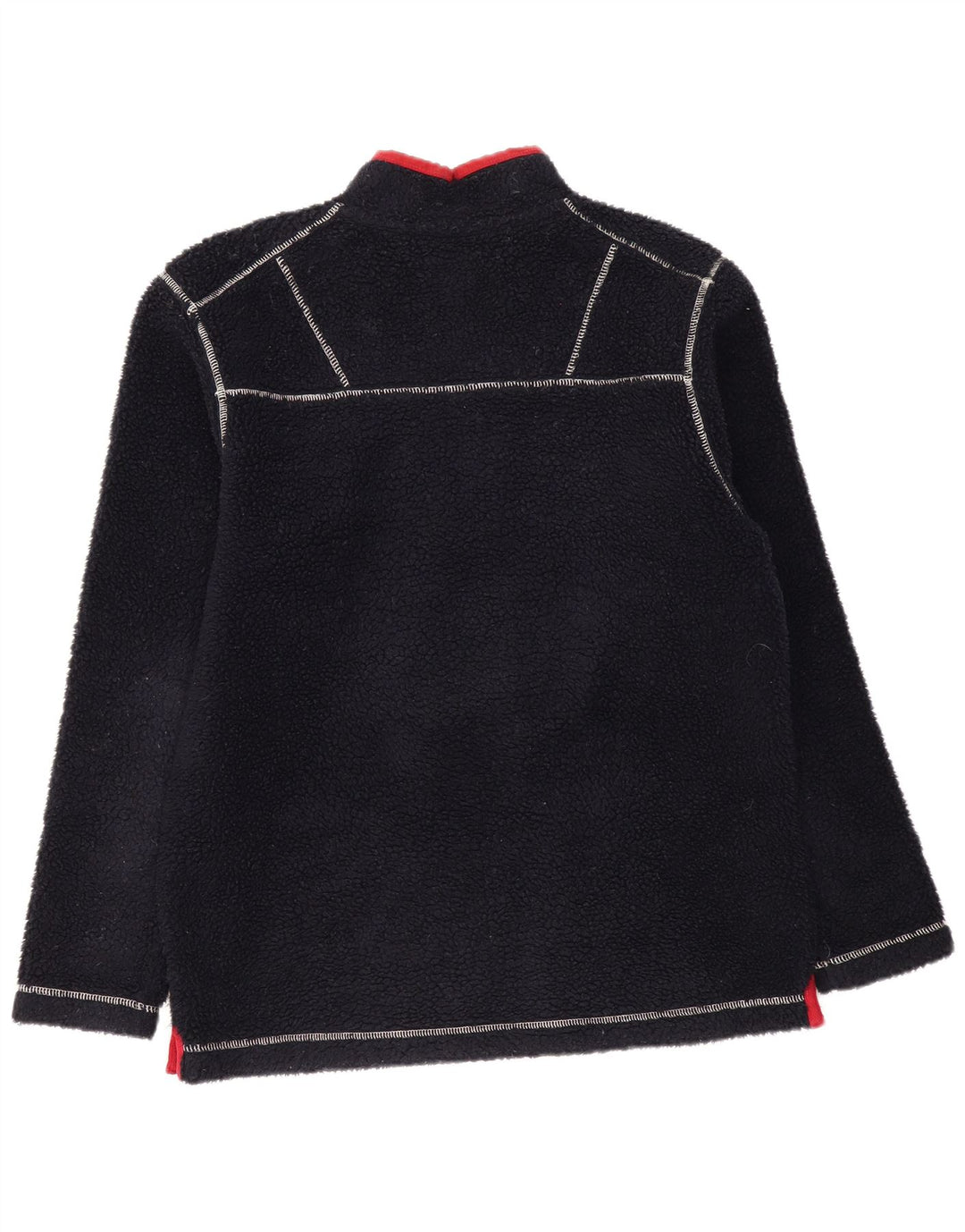 JOULES Herren-Fleecepullover mit Reißverschluss am Hals, groß, aus schwarzem Polyester