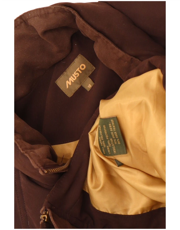 Musto Damen Wattierte Weste UK 16 Large Braun Polyester