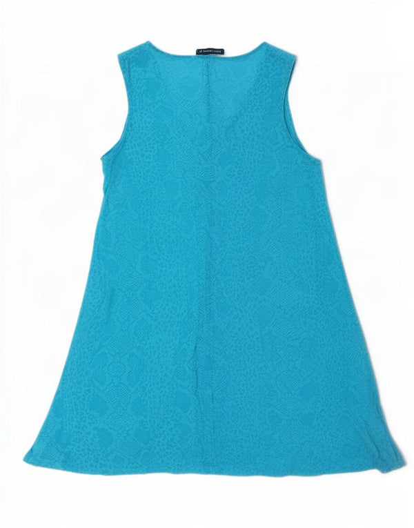 Marks & Spencer Womens Tent Dress UK 16 Large Turquoise Animal Print