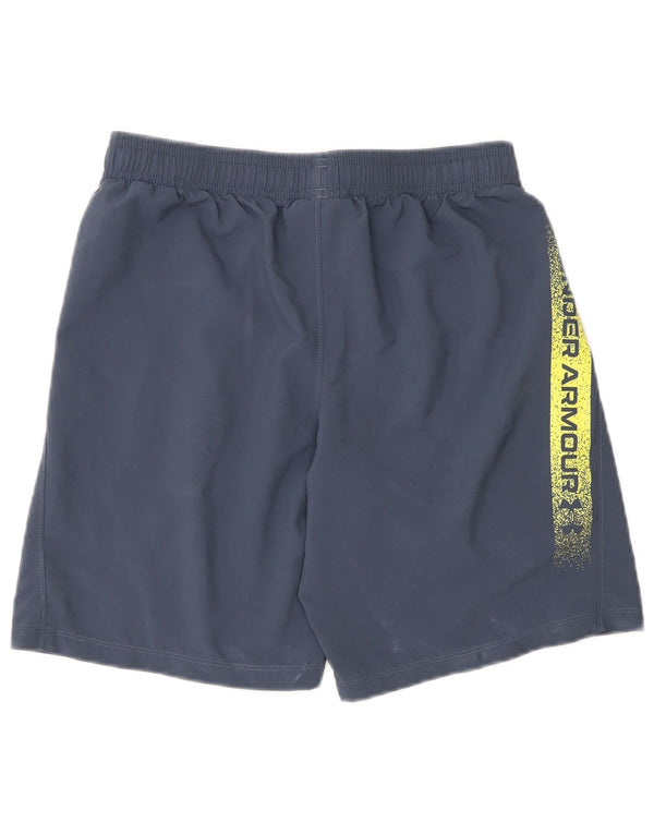 UNDER ARMOUR Grafik-Sportshorts für Jungen, 11–12 Jahre, groß, blaues Polyester