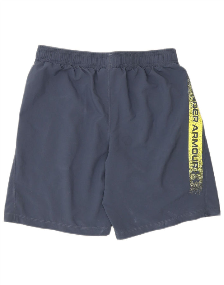 UNDER ARMOUR Grafik-Sportshorts für Jungen, 11–12 Jahre, groß, blaues Polyester