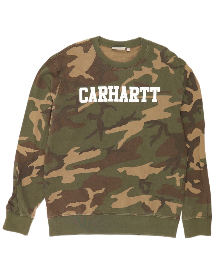 Carhartt Herren Grafik-Sweatshirt-Pullover, mittlere Khaki-Tarnung, Baumwolle