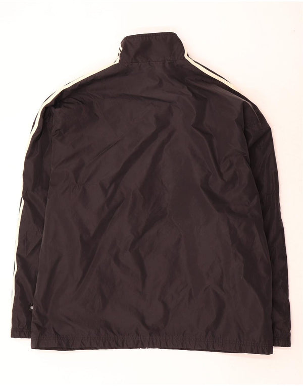 Adidas Herren-Trainingsanzugoberteil, UK-Größe 44/46, großes schwarzes Nylon