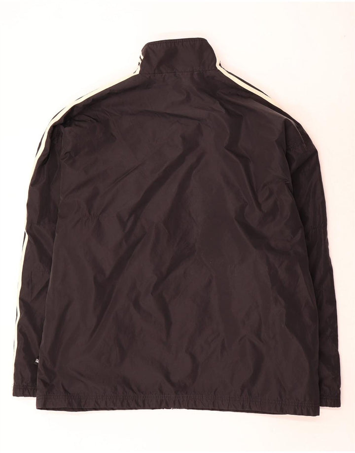 Adidas Herren-Trainingsanzugoberteil, UK-Größe 44/46, großes schwarzes Nylon
