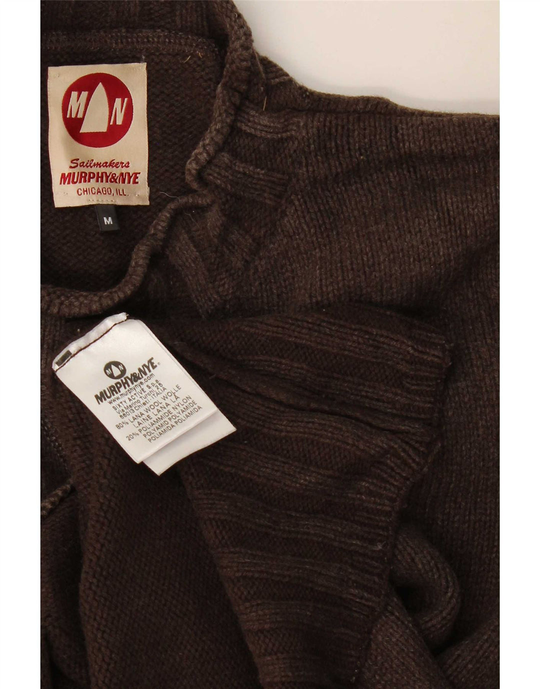 Murphy & Nye Herren-Pullover mit Rollkragen, mittelbraune Wolle