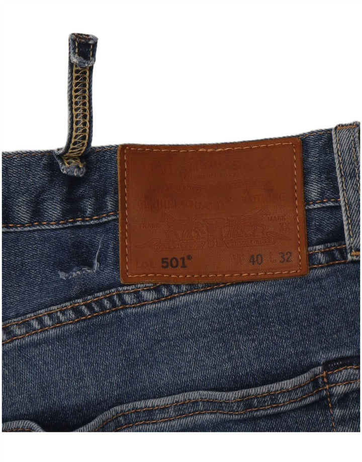 Levi's Herren 501 Straight Jeans W40 L32 Blaue Baumwolle
