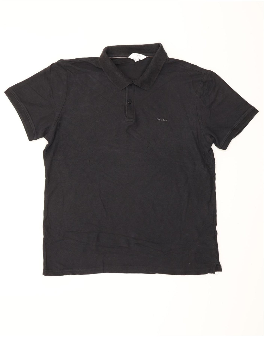 CALVIN KLEIN Herren Slim Fit Poloshirt Große schwarze Baumwolle