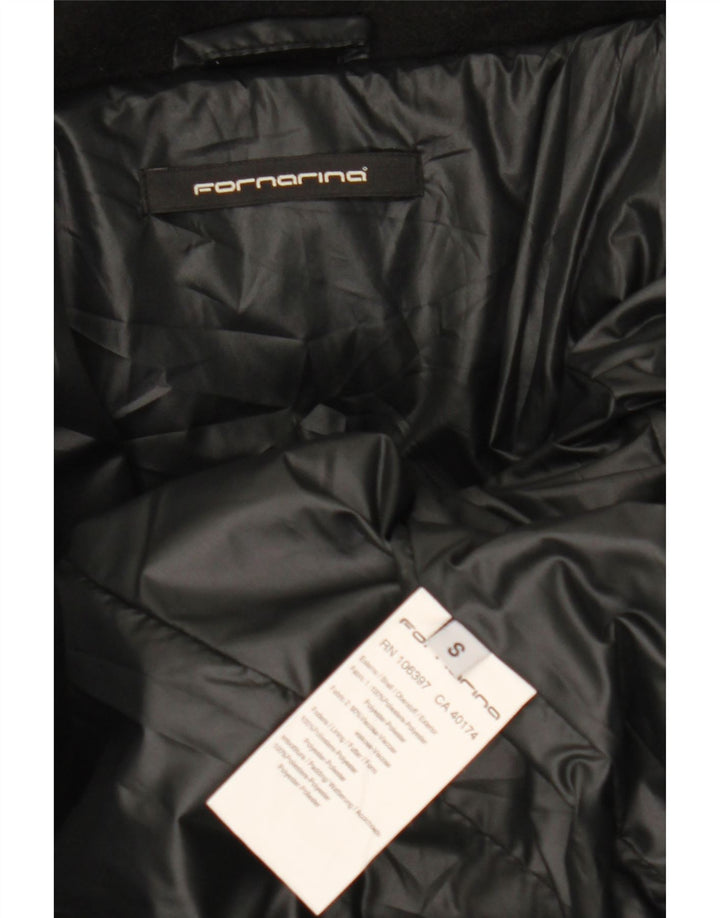 Fornarina Damen Wattierter Mantel UK 10 Small Schwarz Polyester