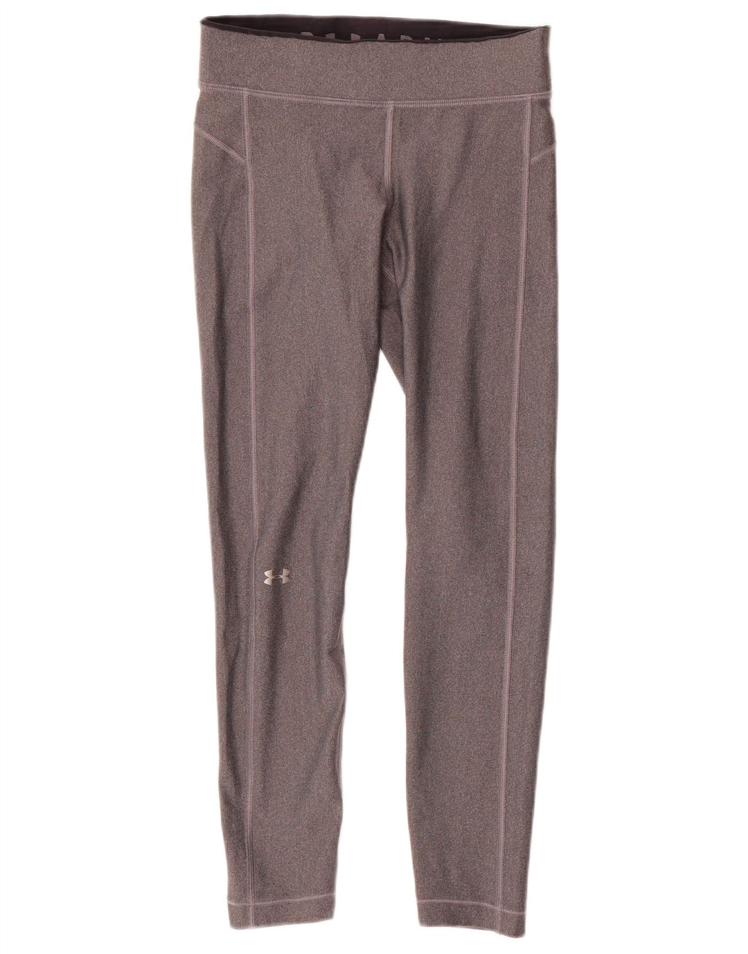 Under Armour Damen Heat Gear Leggings UK 10 Small Grau Polyester
