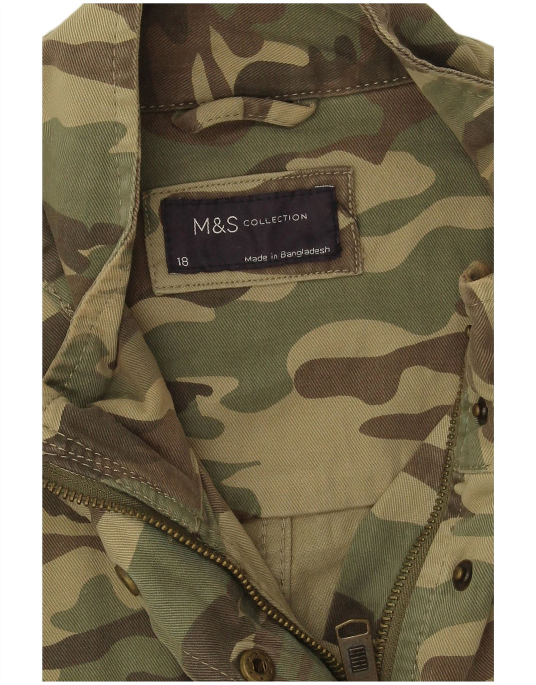 Marks & Spencer Damen Übergroße Utility-Jacke UK 18 XL Khaki Camouflage