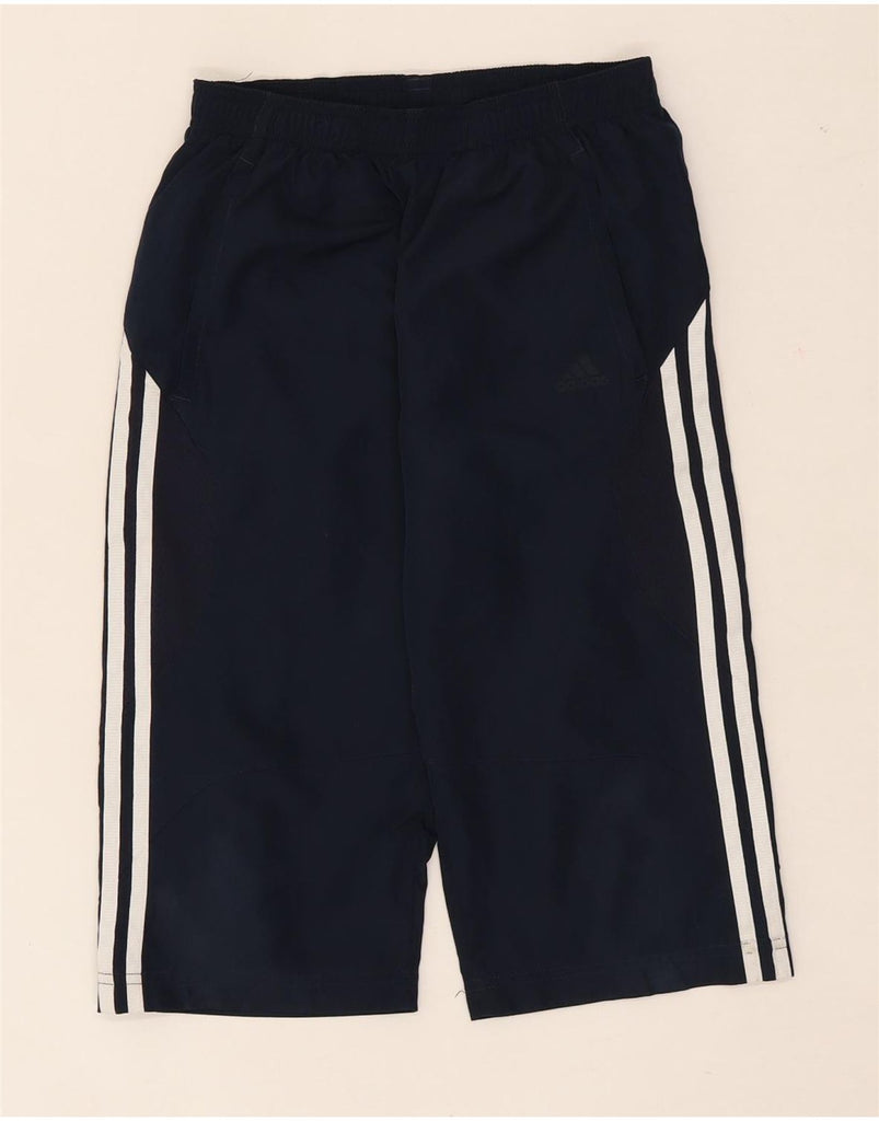 ADIDAS Boys Bermuda Sport Shorts UK 11-12 Years  Navy Blue Polyester Vintage Adidas and Second-Hand Adidas from Messina Hembry 
