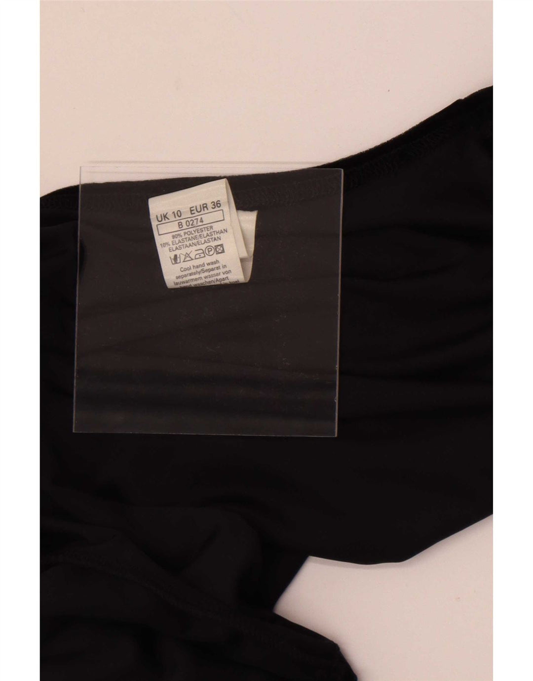 Vintage Damen Velours Bolero Top UK 10 Small Schwarz Polyester