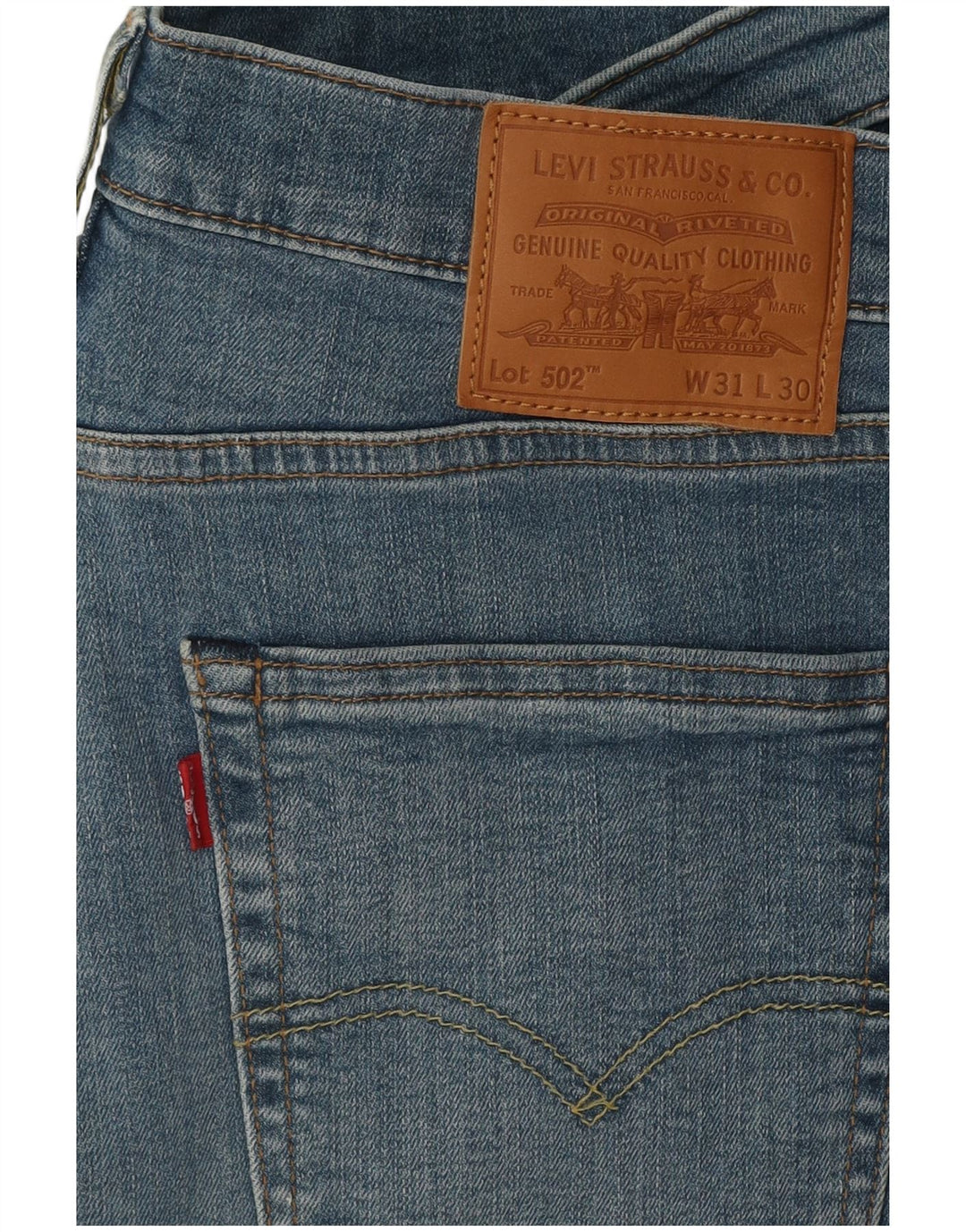 Levi's Herren 502 Tapered Jeans W31 L28 Blaue Baumwolle