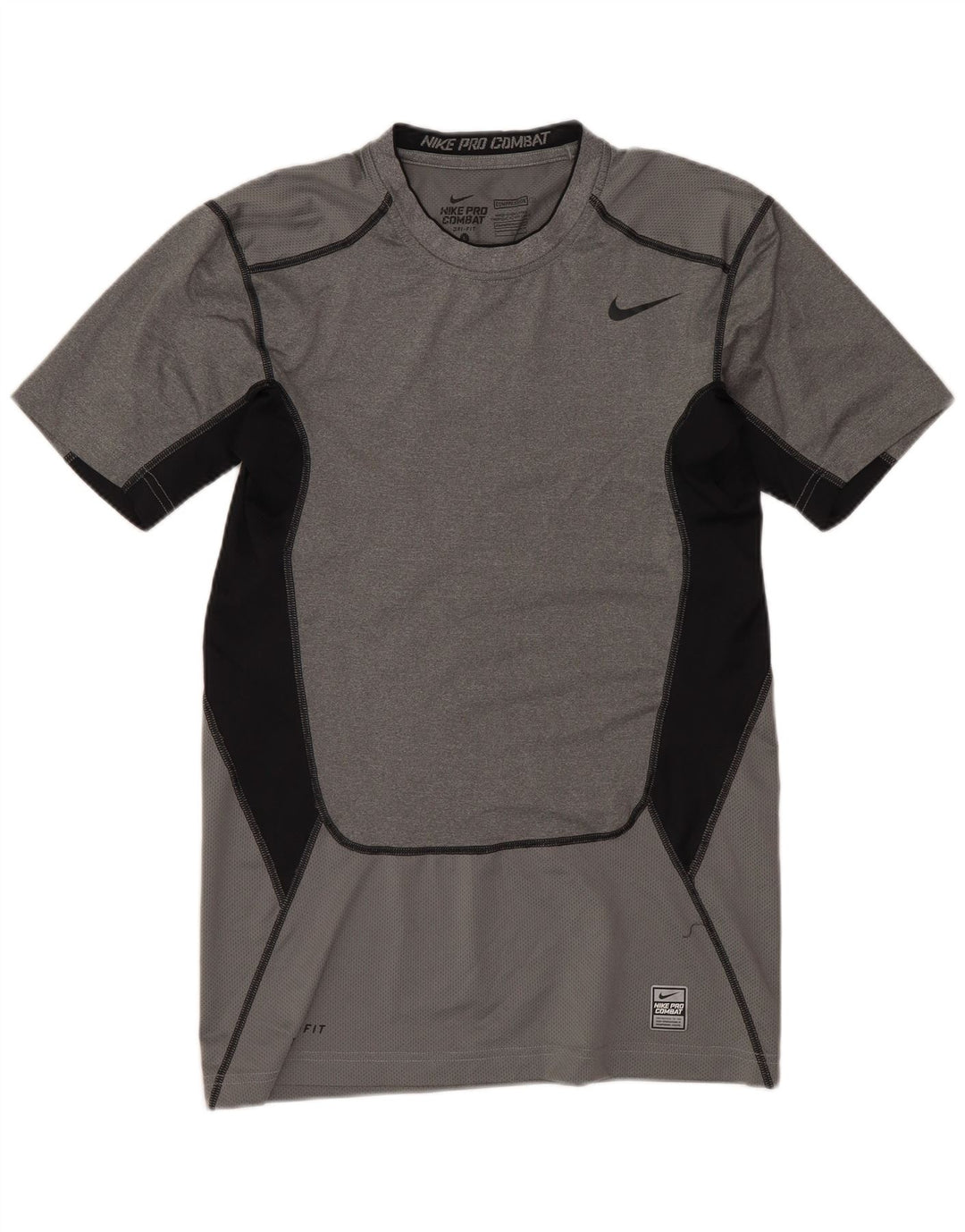 Nike Herren Dri Fit Graphic T-Shirt Top Large Grau Farbblock