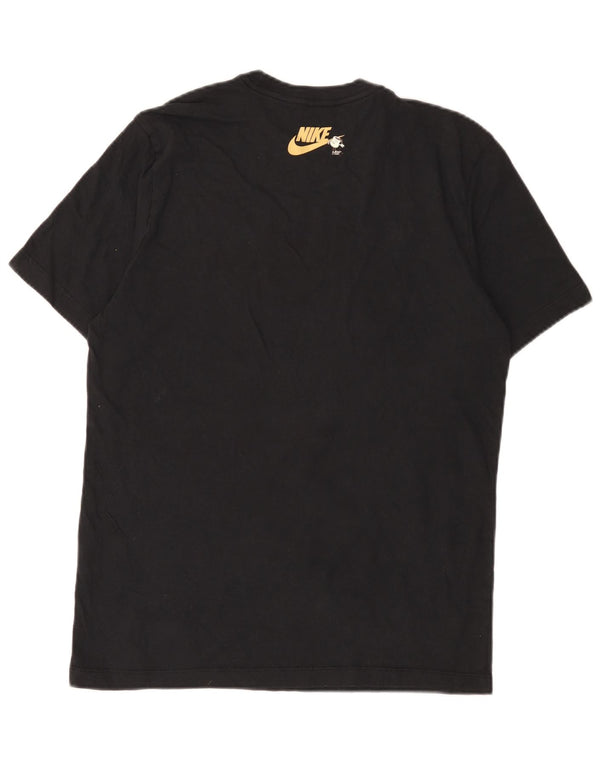 Nike Herren-T-Shirt mit Grafik, mittelgroß, schwarze Baumwolle