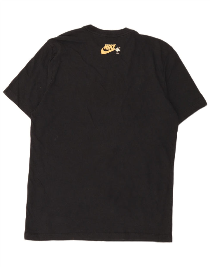 Nike Herren-T-Shirt mit Grafik, mittelgroß, schwarze Baumwolle