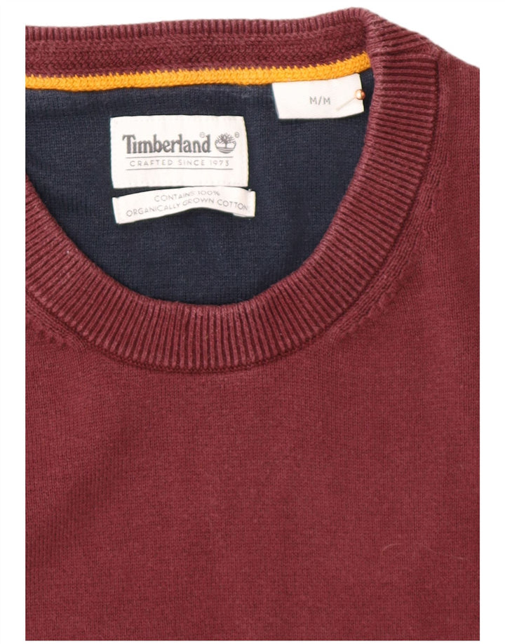 TIMBERLAND Herren-Pullover mit Rundhalsausschnitt, mittelgroße burgunderrote Baumwolle