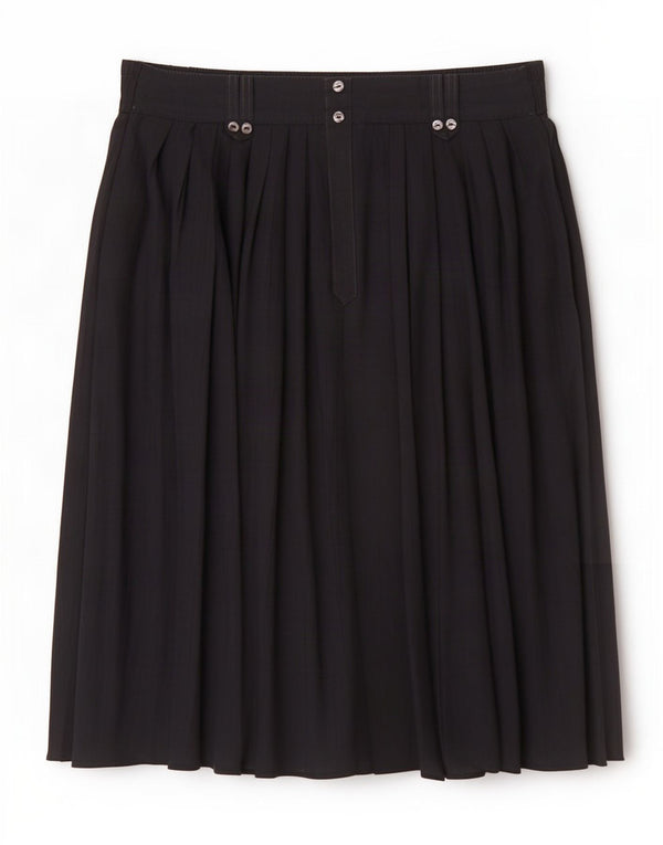 St Michael Damen Faltenrock UK 14 Large W32 Schwarze Viskose