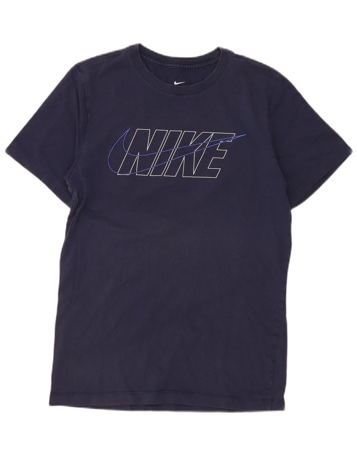 Nike Herren-T-Shirt mit Grafik, Größe S, Marineblau, Baumwolle