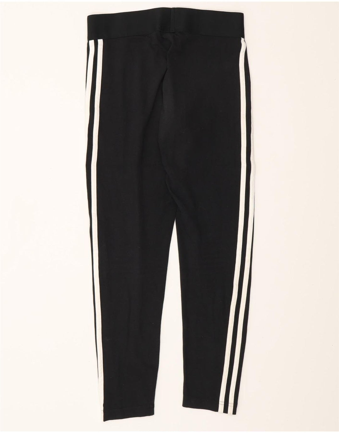ADIDAS Damen Leggings UK 8/10 Small Schwarz Baumwolle