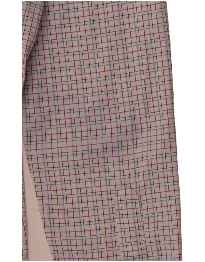 BONOBOS Slim-Fit-Hemd für Herren, Größe 15 1/2, mittelrosa, kariertes Nylon