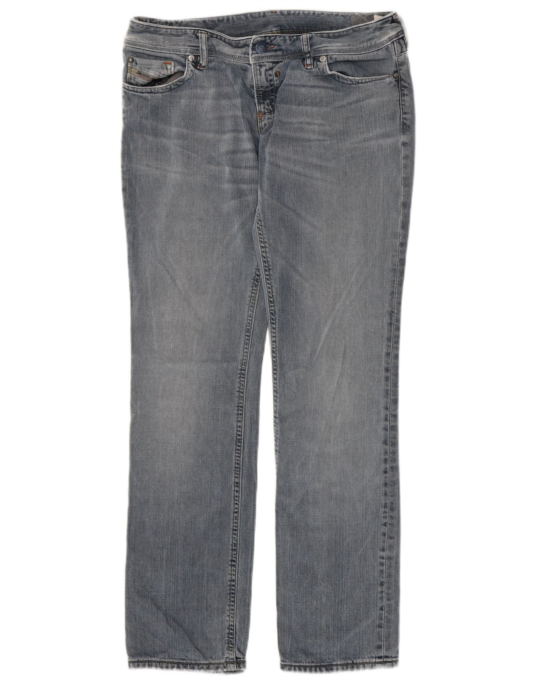 DIESEL Herren Lowky Straight Jeans W31 L32 Blaue Baumwolle