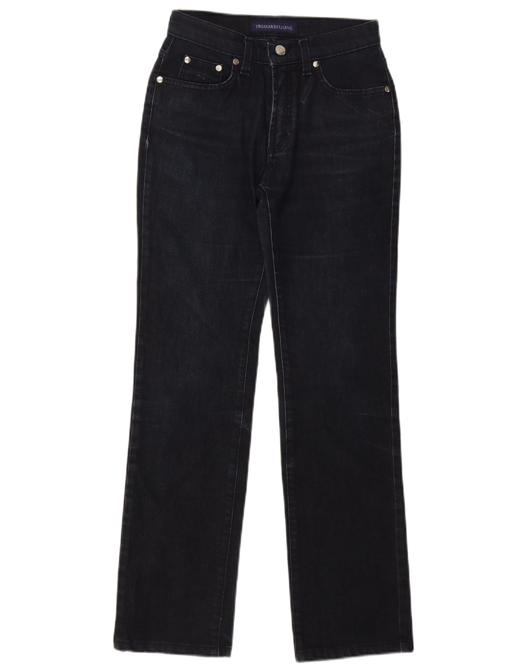 Trussardi Damen Straight Jeans W24 L28 Marineblau