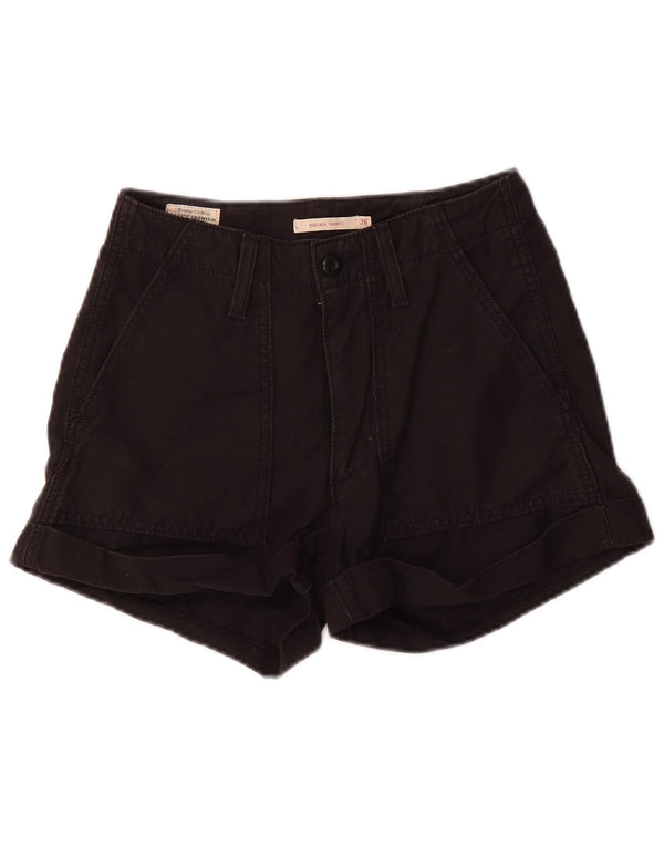 Levi's Damen Ribcage Chino Shorts W26 Small Schwarz Baumwolle