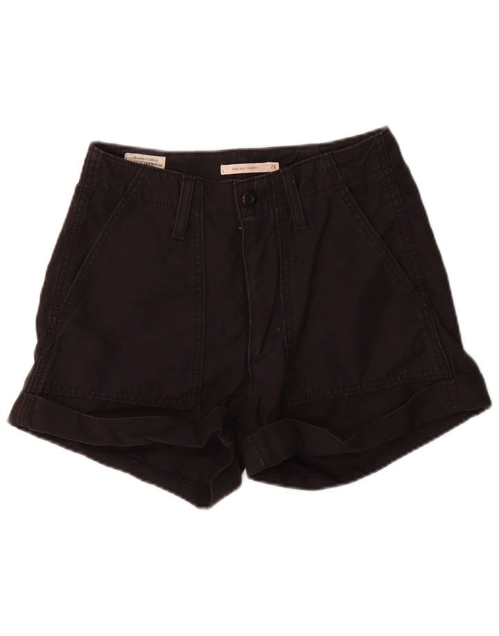 Levi's Damen Ribcage Chino Shorts W26 Small Schwarz Baumwolle