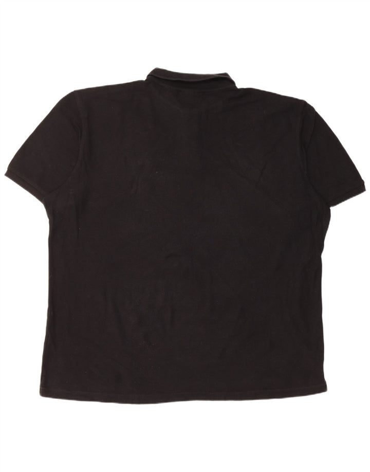 Fila Herren Kurzarm-Poloshirt mit normaler Passform, XL, Schwarz