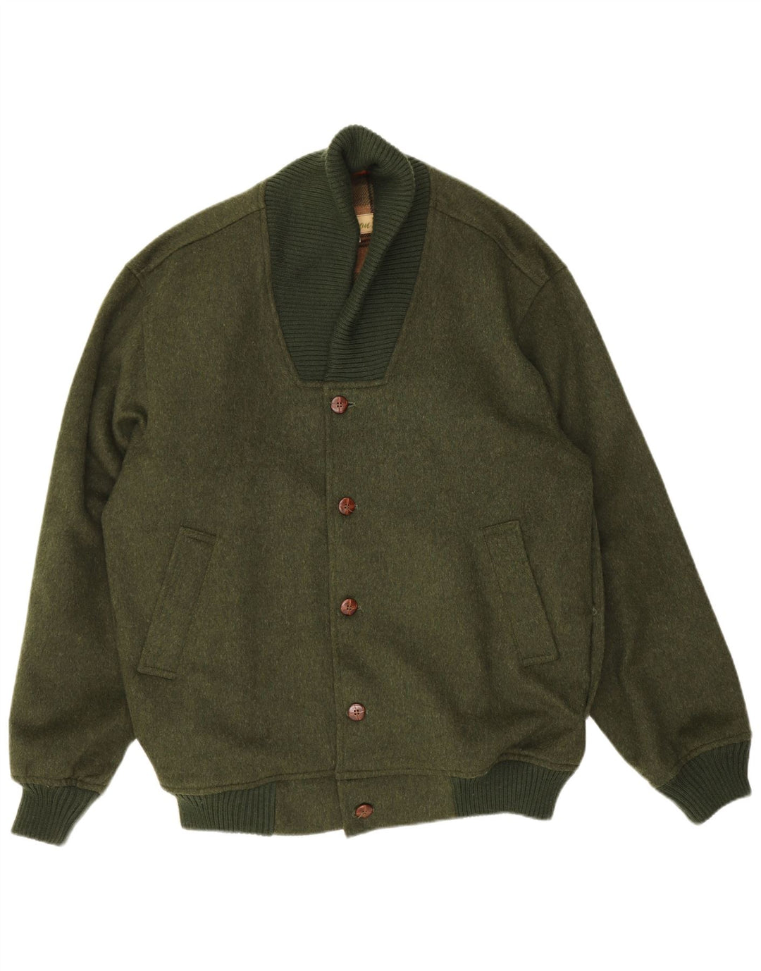 Tiroler Loden Herren Bomber Windjacke EU 56 3XL Khaki Wolle