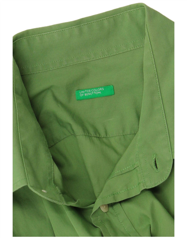 Benetton Herrenhemd Mittelgrün