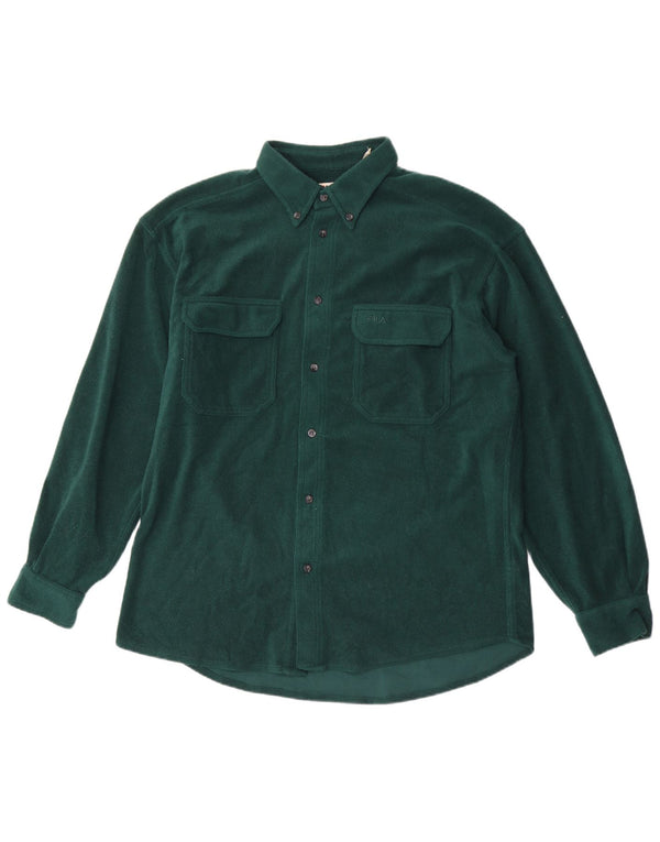Fila Herren-Fleece-Shirt, großes grünes Polyester