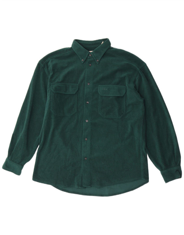 Fila Herren-Fleece-Shirt, großes grünes Polyester