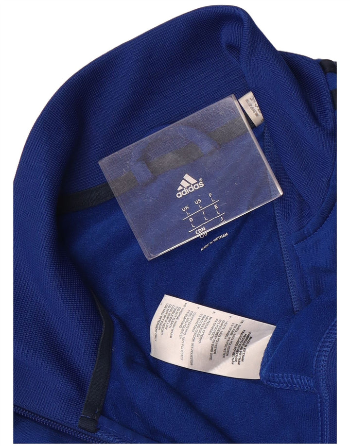 Adidas Herren-Trainingsanzug-Top-Jacke, großes blaues Polyester