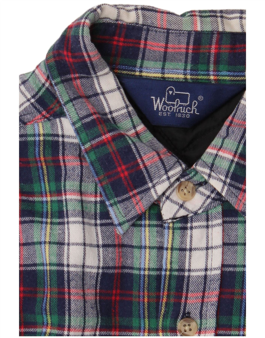 WOOLRICH Herren-Flanellhemd, groß, marineblau kariert