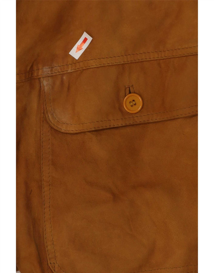 Vintage Herren Wildleder Bomberjacke UK 38 Medium Beige