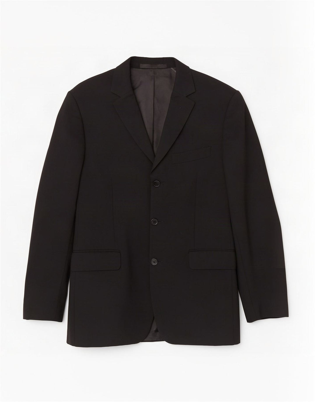 Marks & Spencer Herren-Blazer mit 3 Knöpfen, UK 38, mittelschwarze Wolle