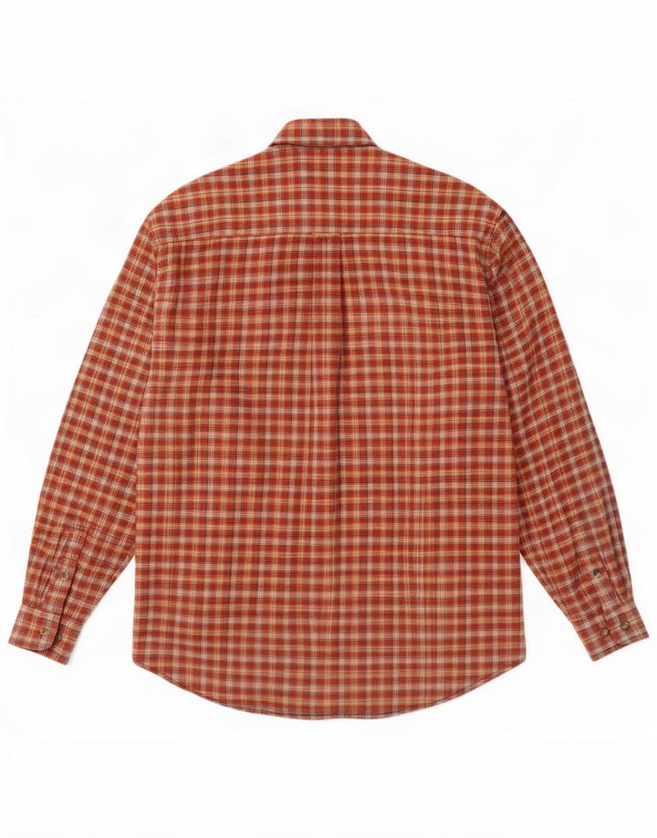 Pierre Cardin Herren Flanellhemd Mittelrot kariert