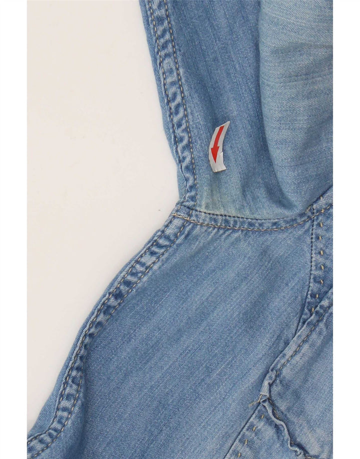 PEPE Jeans Damen Jeanshemd UK 10 Small Blau Baumwolle