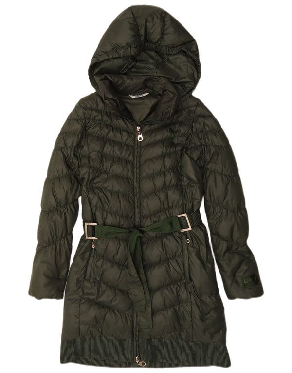 Liu Jo Wattierte Damenjacke mit Kapuze IT 40 Small Grün Polyamid